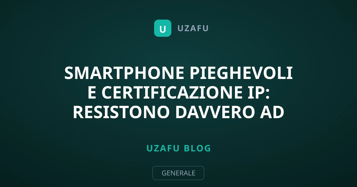 Smartphone Pieghevoli e Certificazione IP: Resistono davvero ad Acqua e Polvere?